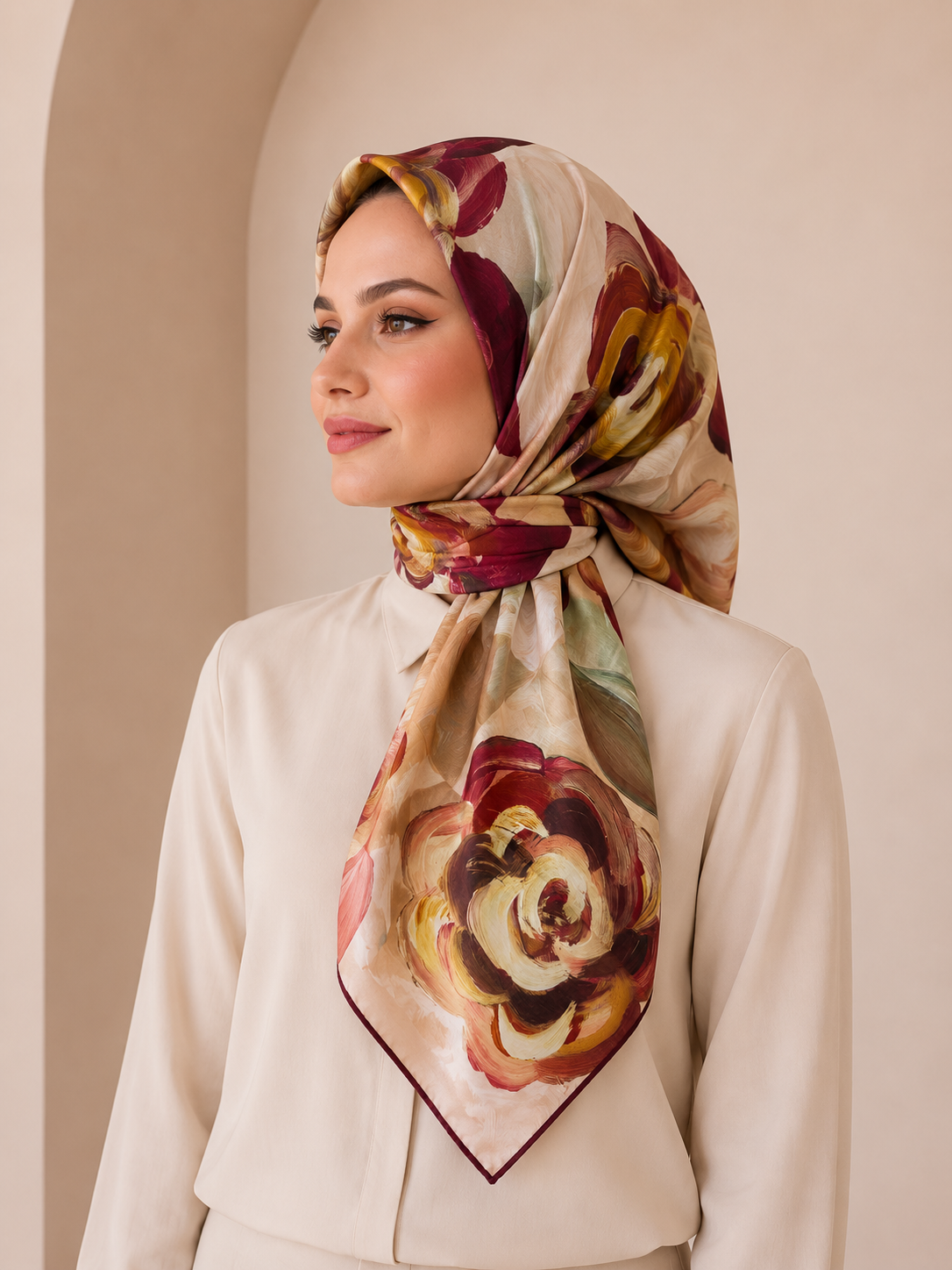 Rose Desen Soft Eşarp