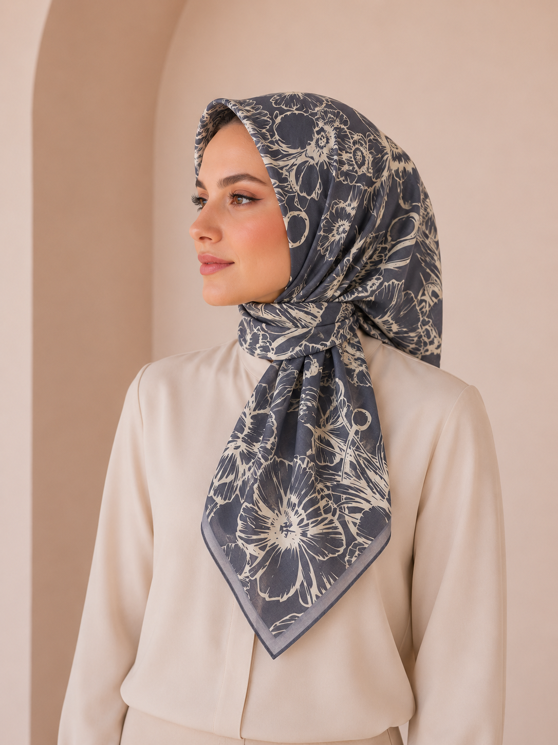 Mono Desen Soft Eşarp