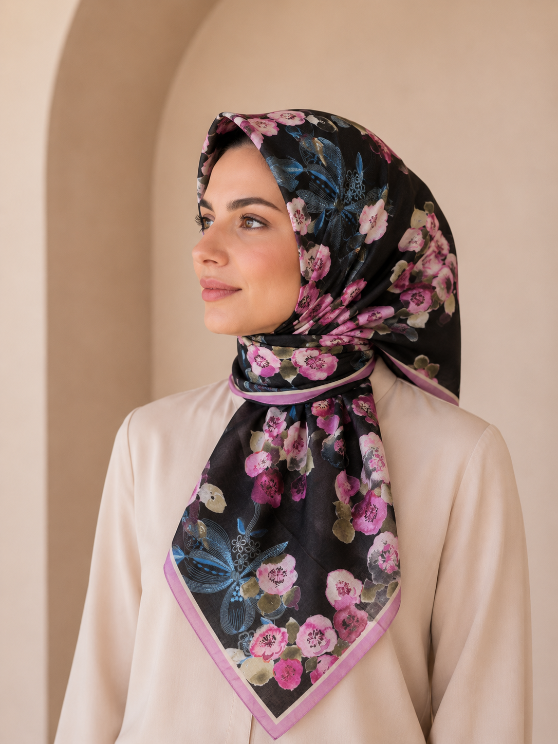 Fiyonk Desen Soft Eşarp