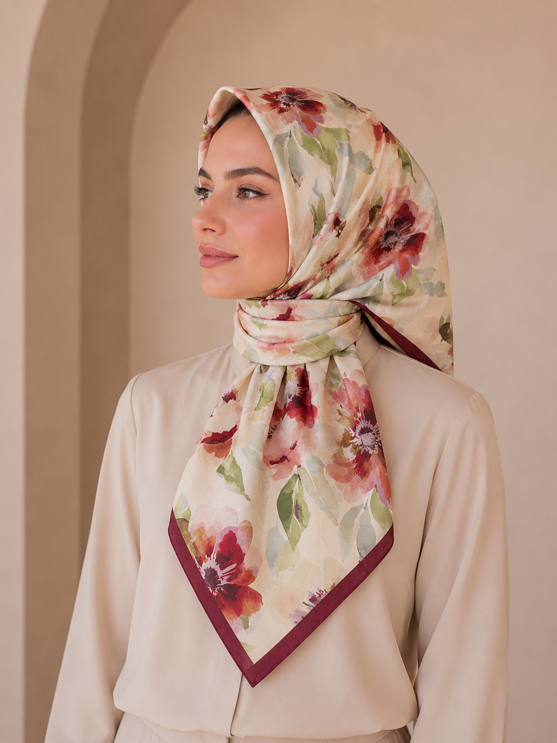 Flower Desen Soft Eşarp