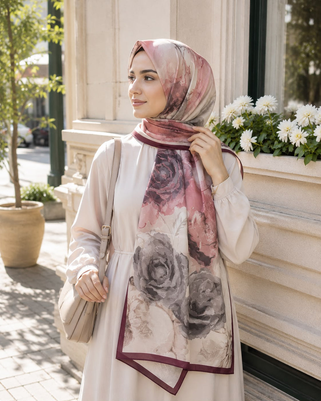 Rüya Desen Soft Şal Bordo